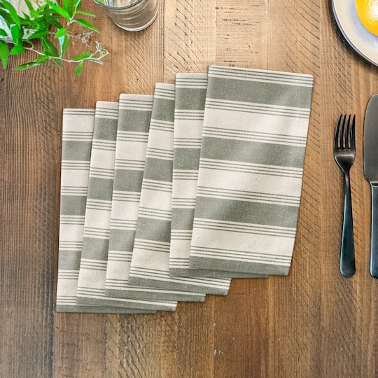 Stripe Cotton Twill Napkin